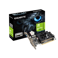 Gigabyte NVIDIA GeForce GT 710 2GB DDR3 Low Profile Graphics Card, 954 MHz Core Clock, Single Fan, 1x DVI-D / 1x D-Sub /