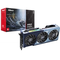 ASRock AMD Radeon RX 9070 XT Monster Hunter Wilds Edition 16GB GDDR6 Graphics Card, 4096 Streams, 2970MHz Boost Clock, Triple Fan, 3x DisplayPorts / 1x HDMI Port