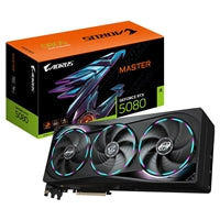 Gigabyte NVIDIA GeForce RTX 5080 AORUS MASTER 16GB GDDR7 Graphics Card, 10752 CUDA Cores, 2805 MHz Core Clock, Triple Fan, RGB, 3x DisplayPorts / 1x HDMI Port