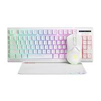Marvo Scorpion CM310 Loot 30 3 in 1 RGB Wired Gaming UK Layout TKL Keyboard, Mouse and Mat Bundle (White)