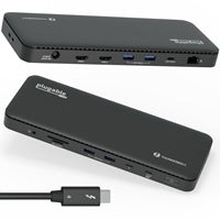 Plugable TBT4-UD5 ThunderBolt 4 Dual Monitor (2x 4K or 1x 8K) 96W USB-C PD Docking Station