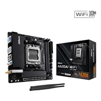 ASRock A620AI WIFI  AMD AM5 Socket Motherboard, Mini-ITX, 2x DDR5 Slots, 1x M.2 Socket, GbE LAN,  1x HDMI Port