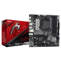 ASRock B550M Phantom Gaming 4 AMD AM4 Socket Motherboard, Micro-ATX, 4x DDR4 Slots, 2x M.2 Sockets, GbE LAN, 1x DisplayPort / 1x HDMI Port