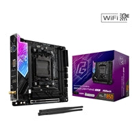ASRock B850I Lightning WiFi PHANTOM GAMING AMD AM5 Socket Motherboard, Mini-ITX, 2x DDR5 Slots, 2x M.2 Sockets, 2x USB-C Port, Fitted I/O Shield, 2.5GbE LAN, Wi-Fi 6E, 1x HDMI Port / 1x USB-C