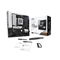 ASRock B850M Pro RS WiFi AMD AM5 Socket Motherboard, Micro-ATX, 4x DDR5 Slots, 3x M.2 Sockets, Fitted I/O Shield, 2.5GbE LAN, Wi-Fi 6E, 1x DisplayPort / 1x HDMI Port