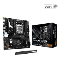 ASRock B850M-X WiFi AMD AM5 Socket Motherboard, Micro-ATX, 2x DDR5 Slots, 2x M.2 Sockets, 1x USB-C Port, 2.5GbE LAN, Wi-Fi 6E, 1x DisplayPort / 1x HDMI Port