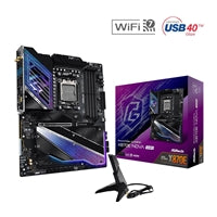 ASRock X870E NOVA WIFI PHANTOM GAMING AMD AM5 Socket Motherboard, ATX, 4x DDR5 Slots, 5x M.2 Sockets, 3x USB-C Port, Fitted I/O Shield, 5GbE LAN, Wi-Fi 7, 1x HDMI Port / 2x USB-C (USB4)