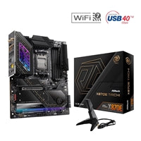 ASRock X870E TAICHI AMD AM5 Socket Motherboard, E-ATX, 4x DDR5 Slots, 4x M.2 Sockets, 3x USB-C Port, Fitted I/O Shield, 5GbE LAN, Wi-Fi 7, 1x HDMI Port / 2x USB-C (USB4)