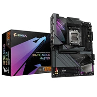 Gigabyte X870E AORUS MASTER AMD AM5 Socket Motherboard, ATX, 4x DDR5 Slots, 4x M.2 Sockets, 3x USB-C Port, Fitted I/O Shield, 5GbE LAN, Wi-Fi 7, 2x HDMI Port / 2x USB-C (USB4)