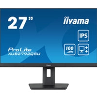 iiyama Prolite XUB2792QSU-B6 27 inch QHD IPS Monitor, 0.4ms, HDMI, DisplayPort, USB Hub, 100Hz, Speakers, Black, Internal PSU, Height Adjust, Pivot, VESA