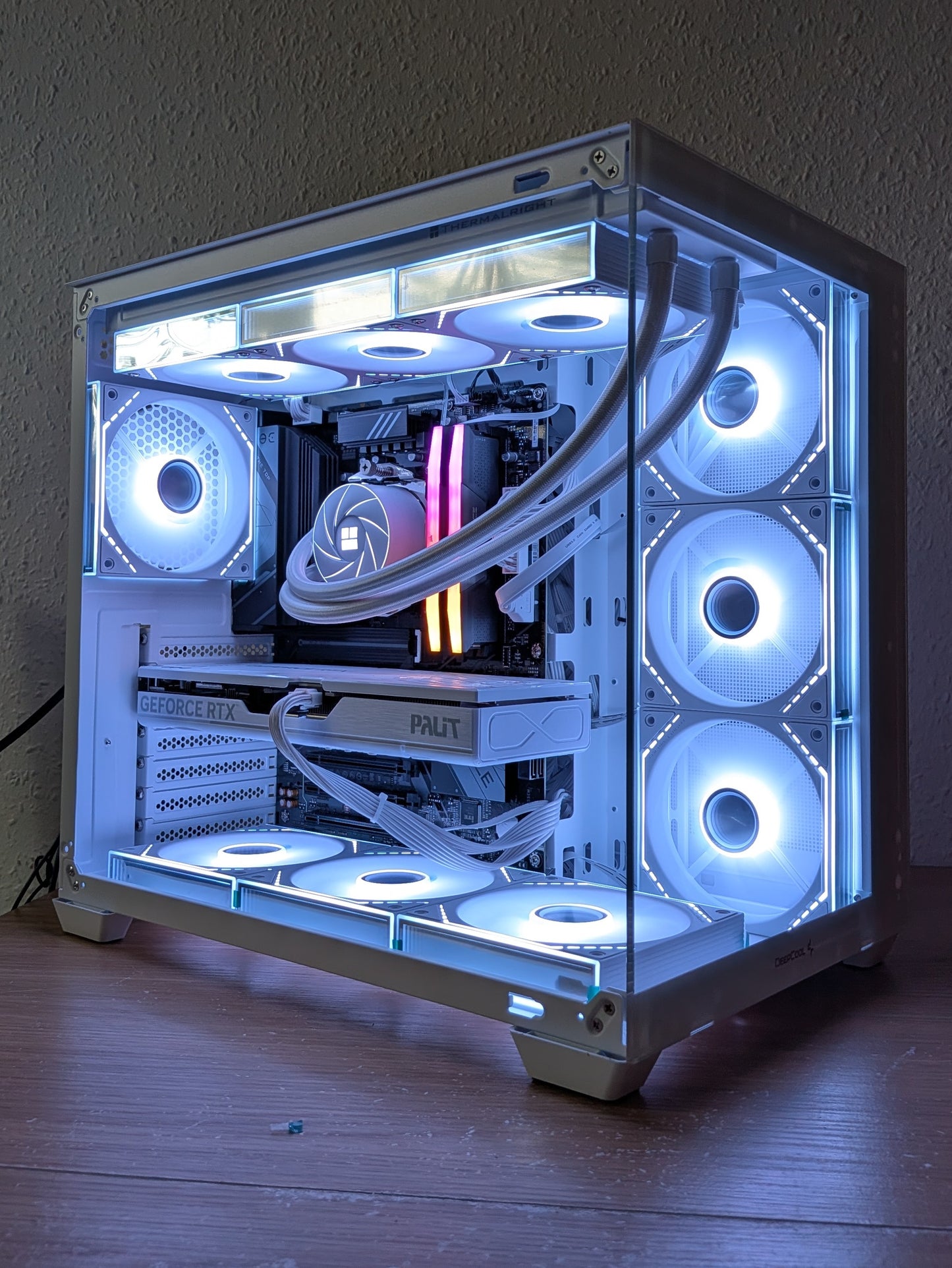 White Gaming PC | Ryzen 7 7800X3D | RTX 5070 | 32GB DDR5 | 360mm AIO | 10 ARGB Mirror Fans | High-End Gaming PC UK
