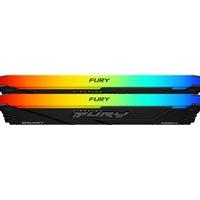 Kingston FURY Beast KF436C17BB2AK2/16 16GB (2x 8GB) DIMM System Memory, 3600MHz, DDR4, CL17, Black, RGB, Intel XMP