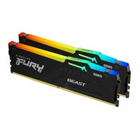 Kingston FURY Beast KF556C40BBAK2-16 16GB RGB (2x8GB) System Memory, DDR5, 5600MHz, CL40, Black, 288 Pin